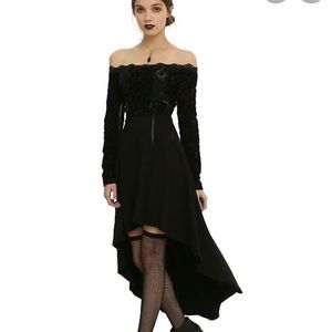 Royal bones Tripp velvet off the shoulder dress